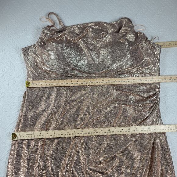 Morgan & CO 12766J homecoming holiday dress Rose gold Size 22w Party Cocktail - Picture 8 of 14